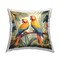 Parrot Duo on Branch Outdoor Printed Pillow Design by Steve Hunziker, 18 x 7 x 18